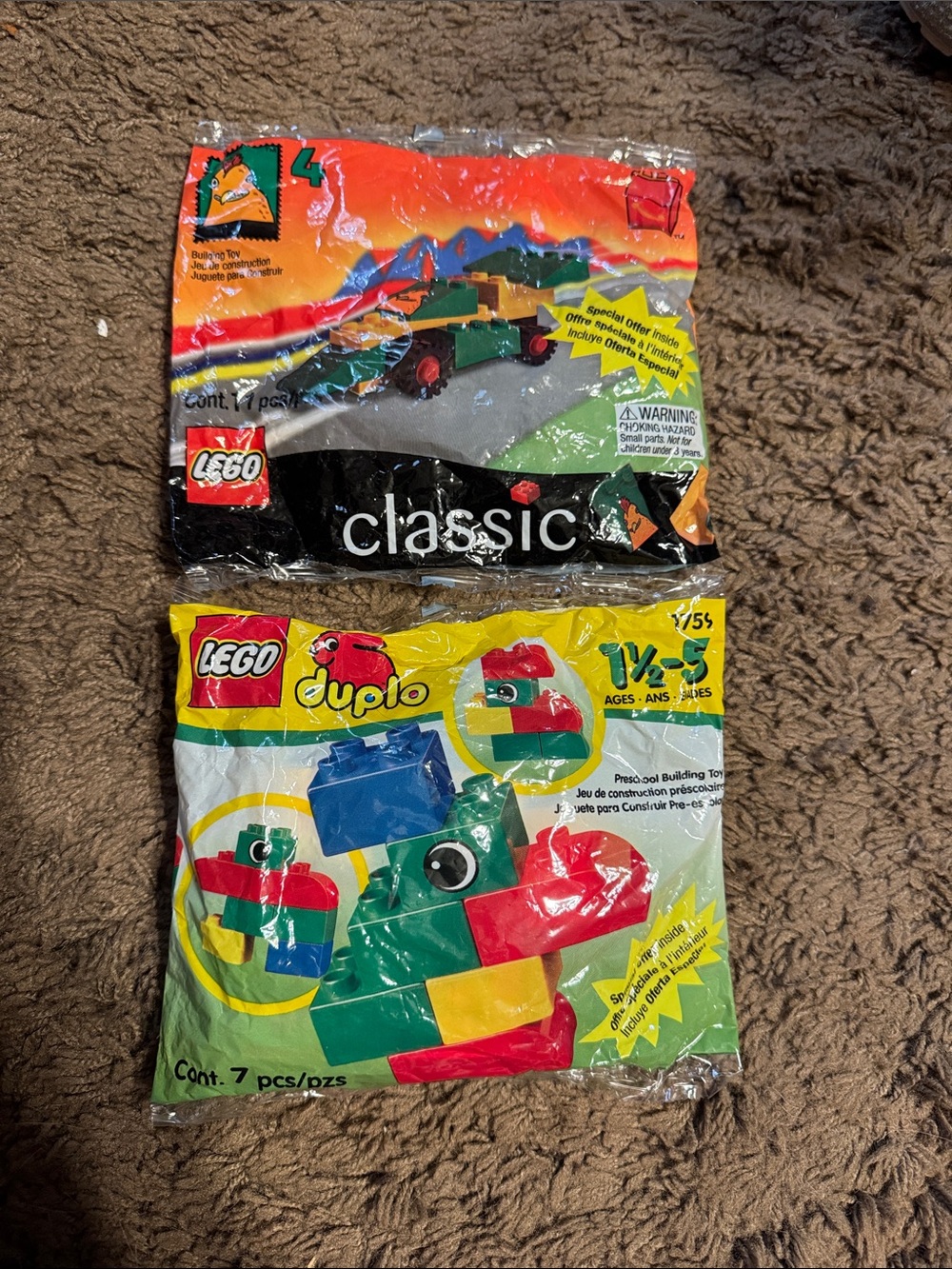 Lego Classic & Duplo Packs - Red Green Blue Yellow Black